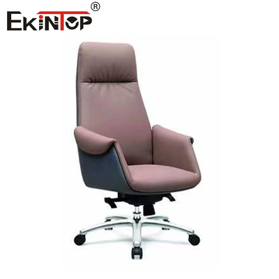 Kapalı PU Ergonomik Döner Deri Ofis Sandalyesi Yüksek Sırt ODM