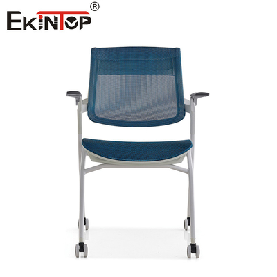 Mavi ve Gri Eğitim Odası Tekerlekli Katlanabilir Sandalye