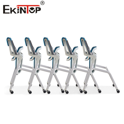 Mavi ve Gri Eğitim Odası Tekerlekli Katlanabilir Sandalye