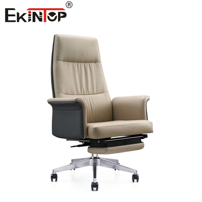 Ergonomik Yönetici Çok Fonksiyonlu Deri Ofis Sandalyesi Yüksek yoğunluklu Kalıplı Köpük