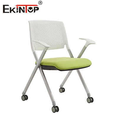 Modern stil katlanabilir antrenman sandalyesi koltuk yatakları tekerlekler gri boya tabanlı