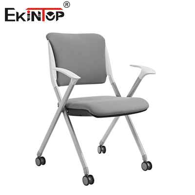 Modern stil katlanabilir antrenman sandalyesi koltuk yatakları tekerlekler gri boya tabanlı