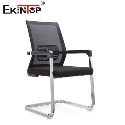 Koltuk yatakları ve metal çerçeveyle 320 mm naylon tabanlı siyah ağlı arka ofis sandalyesi