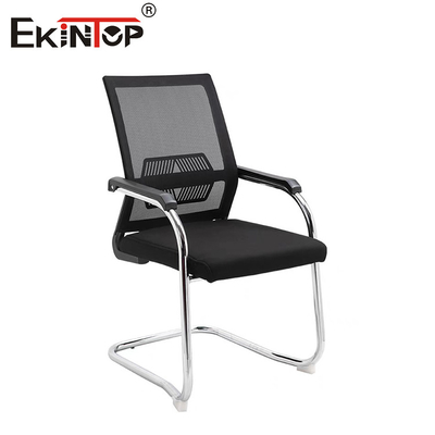 Koltuk yatakları ve metal çerçeveyle 320 mm naylon tabanlı siyah ağlı arka ofis sandalyesi