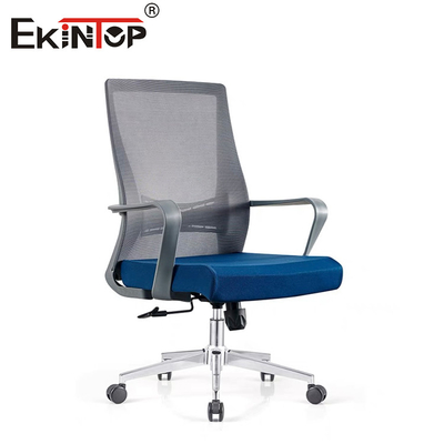 Koltuk yaslı orta arka ağlı ofis sandalyesi Nylon tabanlı kendi kendine montaj