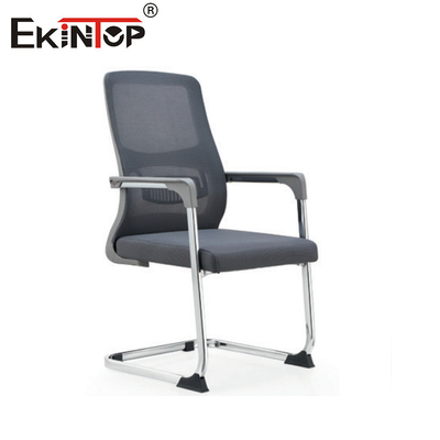 Casters Metal Çerçeve Modern Tasarım olmadan Gri Mesh Ofis Sandalyesi