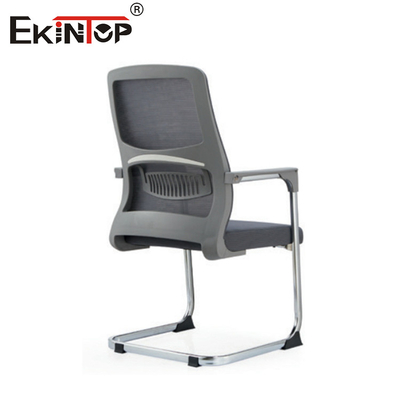 Casters Metal Çerçeve Modern Tasarım olmadan Gri Mesh Ofis Sandalyesi