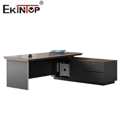 Endüstriyel Stil Bilgisayar Masasında Ahşap Yönetici Ofis Masası