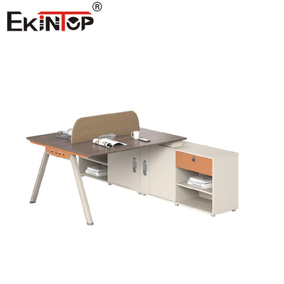 Modern Minimalist Tarzda Yan Dolaplı Personel Ofisi İş İstasyonu
