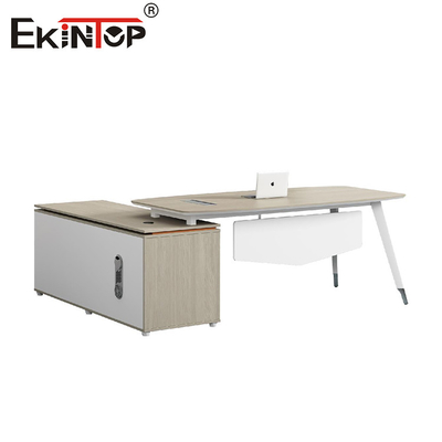 L şeklindeki Ofis Masası Executive Modern Masalar Depolama Dolabı ile