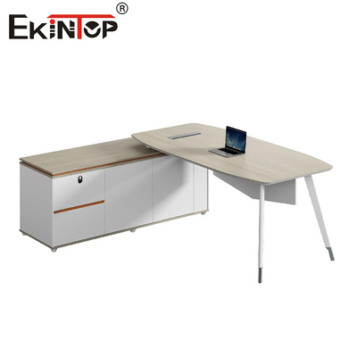 L şeklindeki Ofis Masası Executive Modern Masalar Depolama Dolabı ile