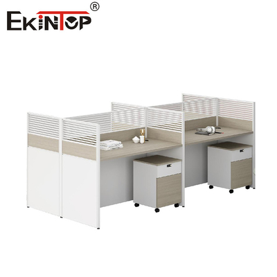 Gizlilik Ekran Panelli Ahşap Modern Stil Çalışan Masası İş İstasyonu