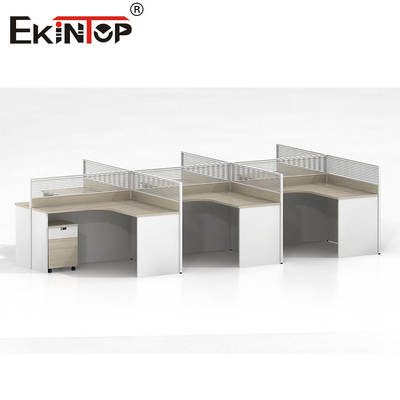 Modern Stil Çalışan Ofis İş İstasyonu Bilgisayar Masası, Depolama Kabinli