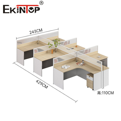 Modern Stil Çalışan Ofis İş İstasyonu Bilgisayar Masası, Depolama Kabinli