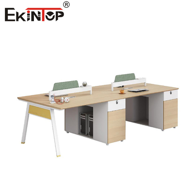 Ticari Tarzı Bölme Ekranlı 4 Kişilik Ofis Çalışma İstasyonu