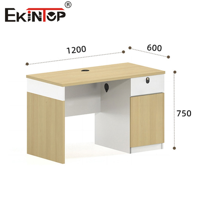 Walnut Ofis Masa Çekmecelerle Çalışan Masa Modern Stil