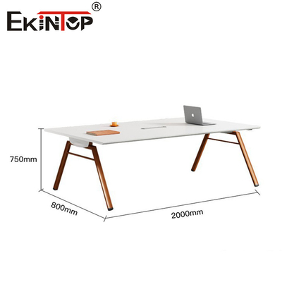 Modern Minimalist Tarzı Metal Bacaklı ve Ahşap Masaüstü Konferans Masası