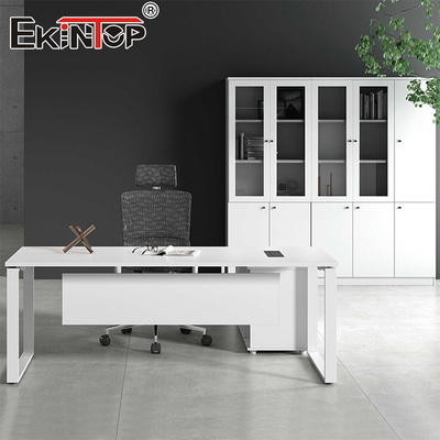 Metal Bacaklı Yönetim Ofisi Masası Minimalist Tarzı Mobilya