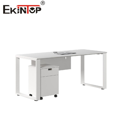Yüksek Kaliteli Beyaz Ahşap Ofis Masası Metal Çerçeve Ofis Mobilya Fabrikası