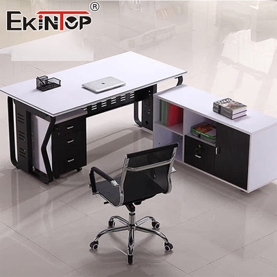 Modern Ofis Masası L şeklindeki Masa Yapılandırılabilir Ahşap Köşe Masası