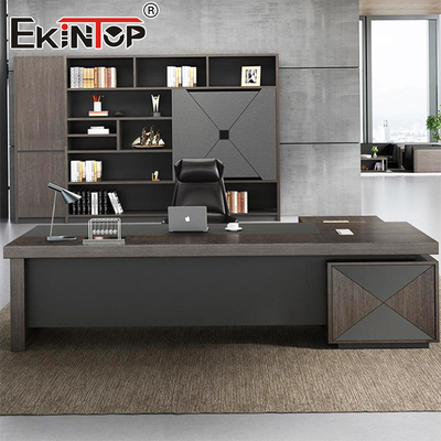 Yüksek Kaliteli L Şekilli Ofis Masası CEO Masa İş Tarzı Eşsiz Masa