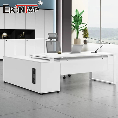 Ahşap Beyaz Ticari Stil Ofis Masası Toplantı Masası Tüm Modern Masa