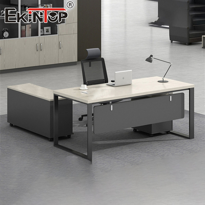 Walnut Endüstriyel Stil Müdürü Ofis Masası Genel Ticari Mobilya