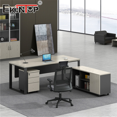 Walnut Endüstriyel Stil Müdürü Ofis Masası Genel Ticari Mobilya