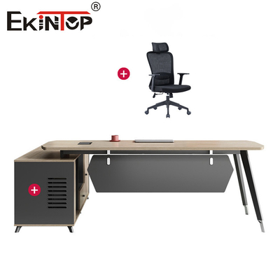 Walnut Ofis Masası Modern Tarzı İcra Masası Çekmecelerle Genişletilebilir Fonksiyon
