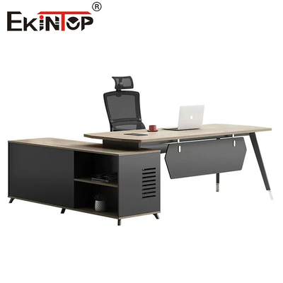 Üretici Mobilya Doğal Ahşap Ofis Masası Çekmeceli Yönetim Masası