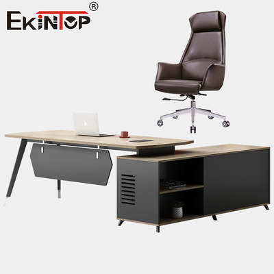 Ahşap ticari mobilya çekmecelerli yönetim masası Ofis masası fabrikası