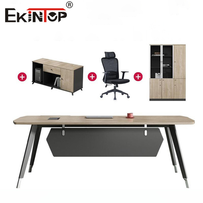 Modern Ofis Alanı Özel Ticari Ofis Masası Çekmecelerle İcra Masası
