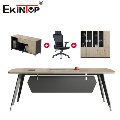 Modern Ofis Alanı Özel Ticari Ofis Masası Çekmecelerle İcra Masası