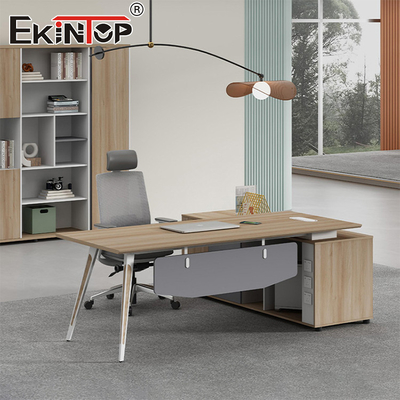 Oak Ofis Masası Modern Tarzı Yan Dolap Özel Yapılmış Masa