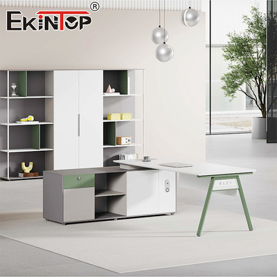Yönetim Ofisi Masaüstü Ofis Mobilyaları Modern Stil Modüler Masa Mobilyaları