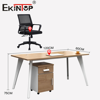Modern Stil Ofis Masası Tasarımı Metal Ayaklı Küçük Masa Masası