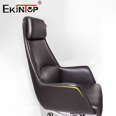 Deri Yönetim Sandalyesi Mobilya Modern Stil Tekerlekler Ticari Ofis Sandalyeleri