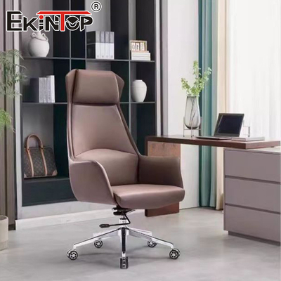Özel Deri Ofis Sandalyesi Mobilya Ergonomik Yazma Sandalyesi