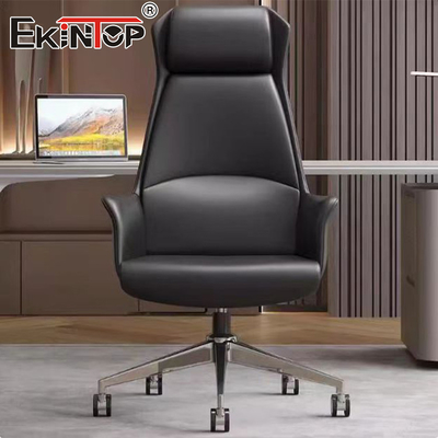 Özel Deri Ofis Sandalyesi Mobilya Ergonomik Yazma Sandalyesi
