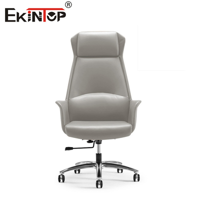 Rahat Kahverengi Deri Ofis Koltuğu Klasik Stil Mobilya Ergonomik Çizim Koltuğu