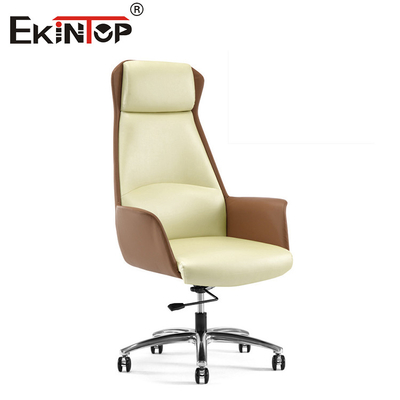 Yüksek Sırt PU Deri Ofis Sandalyesi Modern Stil Tasarımı Ergonomik Yazma Sandalyesi
