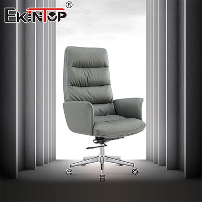Yüksek Sırt Ergonomik Yüksek Kaliteli Metal Çerçeve Ofis Sandalyesi PU Deri BreakRoom Sandalyeleri