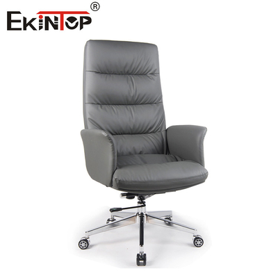 Yüksek Sırt Ergonomik Yüksek Kaliteli Metal Çerçeve Ofis Sandalyesi PU Deri BreakRoom Sandalyeleri