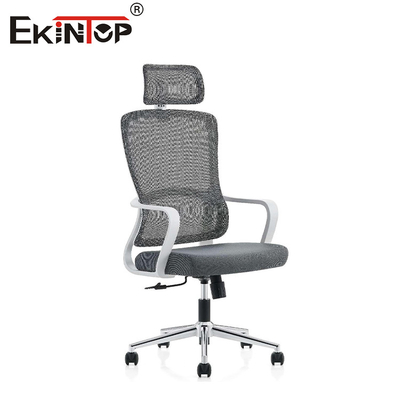 Ergonomik Yüksek Sırt Ofis Sandalyesi Düzenlenebilir Sandalye Baş Yastığı Kumaş Sandalye