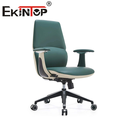 Ayarlanabilir Ergonomik Ofis Yeşil Deri Yönetici koltuğu Sağlam Ofis Koltuğu