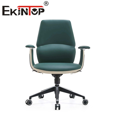 Ayarlanabilir Ergonomik Ofis Yeşil Deri Yönetici koltuğu Sağlam Ofis Koltuğu