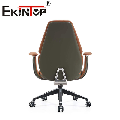 Dönüştürülebilir Ergonomik Ofis Yönetim Sandalyesi Düzenlenebilir Koltuk Destesi ile Deri Kulüp Sandalyeleri