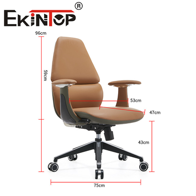 Dönüştürülebilir Ergonomik Ofis Yönetim Sandalyesi Düzenlenebilir Koltuk Destesi ile Deri Kulüp Sandalyeleri