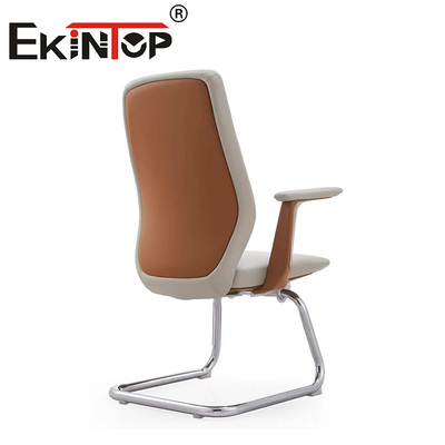Özel Ofis Mobilyaları Ergonomik Ofis Bilgisayar Sandalyesi PU Koltuk Destesi Deri Kulüp Sandalyeleri