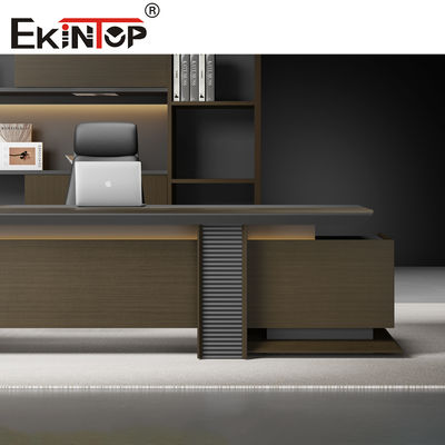 Ekintop Office Furniture Wooden Executive Boss Luxury L Shaped Manager CEO Office Desk